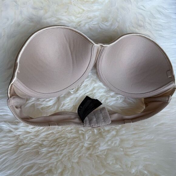 Natori Women's Strapless Bra 34C Beige Lightly Lined Underwired with straps - Picture 3 of 6